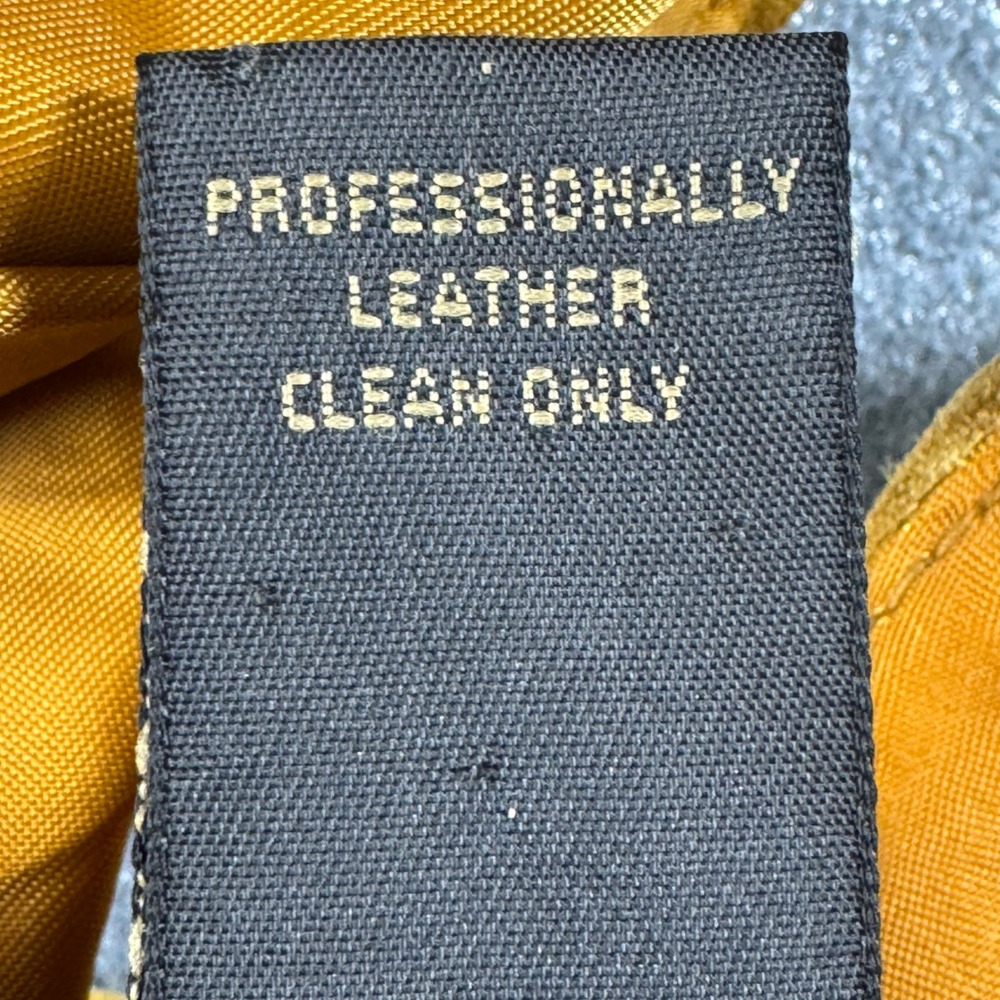 Vintage Banana Republic Suede Leather Vest Womens 4 Mustard Yellow Zip Front - Picture 10 of 12